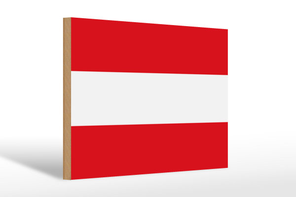Holzschild Flagge Österreich 30x20cm Flag of Austria