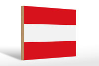Holzschild Flagge Österreich 30x20cm Flag of Austria