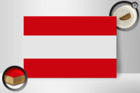 Holzschild Flagge Österreich 30x20cm Flag of Austria