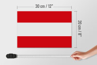 Holzschild Flagge Österreich 30x20cm Flag of Austria