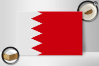 Holzschild Flagge Bahrains 30x20cm Flag of Bahrain