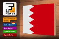 Holzschild Flagge Bahrains 30x20cm Flag of Bahrain