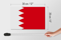 Holzschild Flagge Bahrains 30x20cm Flag of Bahrain
