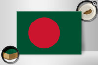 Holzschild Flagge Bangladesch 30x20cm Flag of Bangladesh