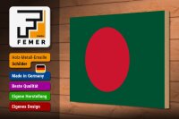 Holzschild Flagge Bangladesch 30x20cm Flag of Bangladesh