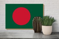 Holzschild Flagge Bangladesch 30x20cm Flag of Bangladesh