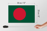 Holzschild Flagge Bangladesch 30x20cm Flag of Bangladesh