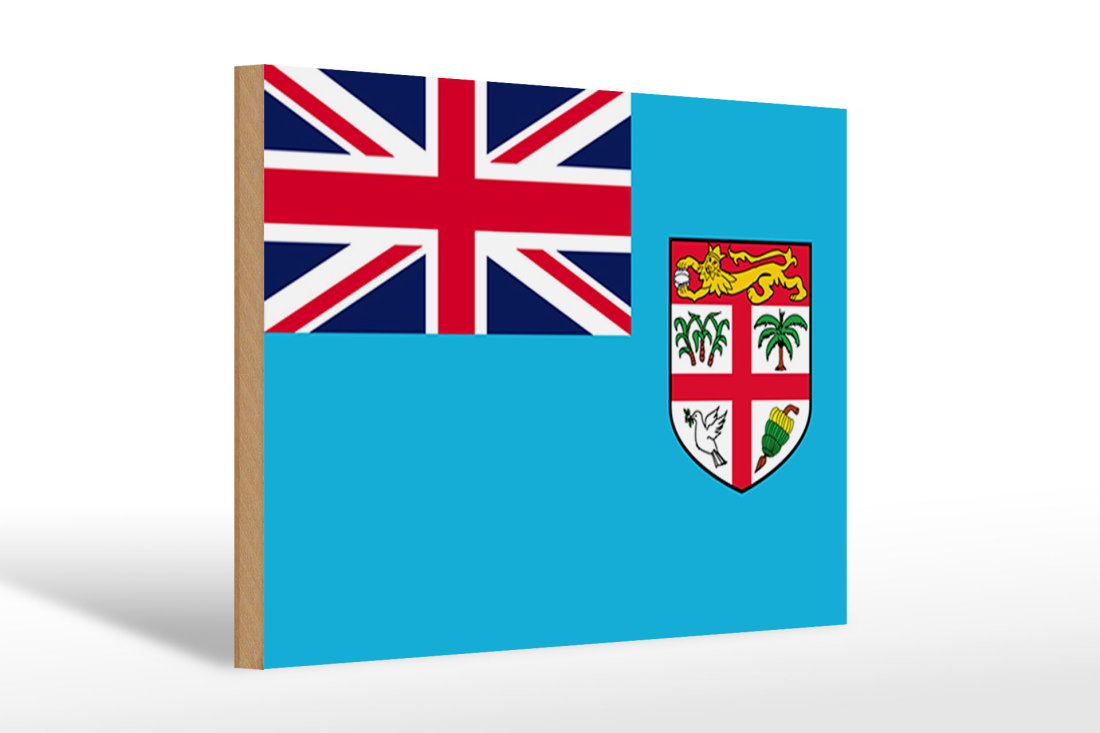 Flaggenfritze Stockflagge Fidschi – 30 X 45 Cm, Aus Reißfestem Polyester