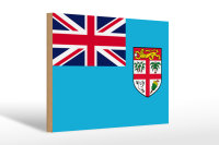 Holzschild Flagge Fidschi 30x20cm Flag of Fiji