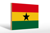 Holzschild Flagge Ghanas 30x20cm Flag of Ghana
