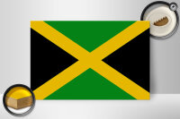 Holzschild Flagge Jamaikas 30x20cm flag of Jamaica