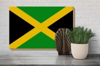 Holzschild Flagge Jamaikas 30x20cm flag of Jamaica