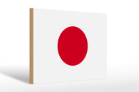 Holzschild Flagge Japans 30x20cm Flag of Japan