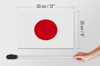 Holzschild Flagge Japans 30x20cm Flag of Japan