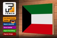 Holzschild Flagge Kuwaits 30x20cm Flag of Kuwait