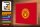 Holzschild Flagge Kirgisistans 30x20cm Flag of Kyrgyzstan