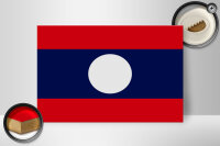 Holzschild Flagge Laos 30x20cm Flag of Laos