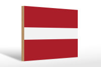 Holzschild Flagge Lettlands 30x20cm Flag of Latvia