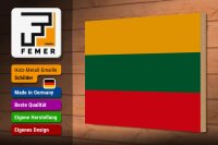Holzschild Flagge Litauens 30x20cm Flag of Lithuania