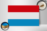 Holzschild Flagge Luxemburgs 30x20cm Flag of Luxembourg