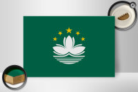 Holzschild Flagge Macaus 30x20cm Flag of Macau
