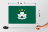 Holzschild Flagge Macaus 30x20cm Flag of Macau