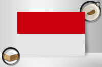 Holzschild Flagge Monacos 30x20cm Flag of Monaco