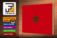 Holzschild Flagge Marokkos 30x20cm Flag of Morocco