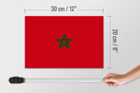 Holzschild Flagge Marokkos 30x20cm Flag of Morocco