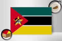 Holzschild Flagge Mosambiks 30x20cm Flag of Mozambique