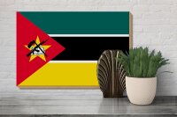 Holzschild Flagge Mosambiks 30x20cm Flag of Mozambique