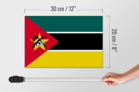 Holzschild Flagge Mosambiks 30x20cm Flag of Mozambique