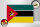 Holzschild Flagge Mosambiks 30x20cm Flag of Mozambique