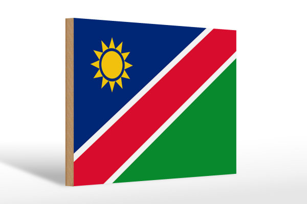 Holzschild Flagge Namibias 30x20cm Flag of Namibia
