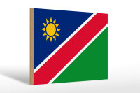 Holzschild Flagge Namibias 30x20cm Flag of Namibia