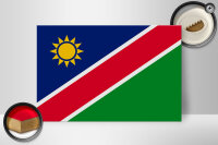 Holzschild Flagge Namibias 30x20cm Flag of Namibia