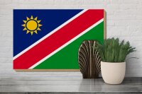 Holzschild Flagge Namibias 30x20cm Flag of Namibia