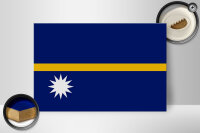 Holzschild Flagge Naurus 30x20cm Flag of Nauru