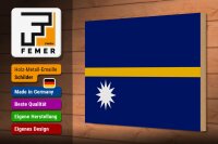 Holzschild Flagge Naurus 30x20cm Flag of Nauru