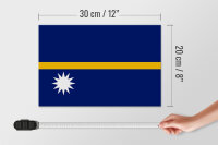 Holzschild Flagge Naurus 30x20cm Flag of Nauru