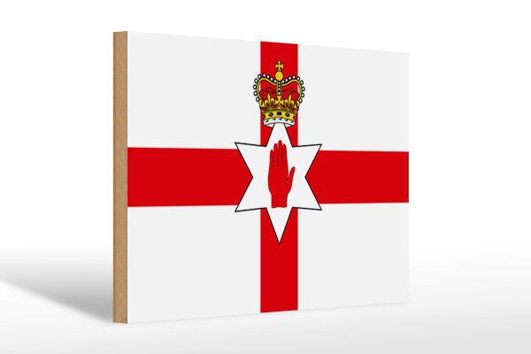 Holzschild Flagge Nordirland 30x20cm Flag Northern Ireland