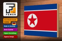 Holzschild Flagge Nordkoreas 30x20cm Flag of North Korea