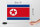 Holzschild Flagge Nordkoreas 30x20cm Flag of North Korea