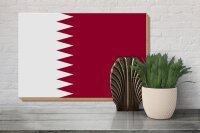 Holzschild Flagge Katars 30x20cm Flag of Qatar