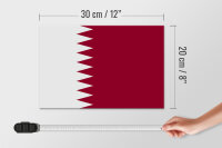 Holzschild Flagge Katars 30x20cm Flag of Qatar