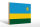 Holzschild Flagge Ruandas 30x20cm Flag of Rwanda