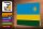 Holzschild Flagge Ruandas 30x20cm Flag of Rwanda