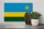 Holzschild Flagge Ruandas 30x20cm Flag of Rwanda