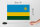 Holzschild Flagge Ruandas 30x20cm Flag of Rwanda