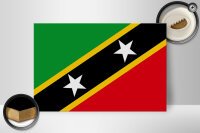 Holzschild Flagge St. Kitts und Nevis 30x20cm Saint Kitts